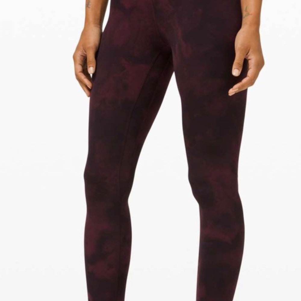 Lululemon Align Yoga  Pant 25" *Diamond Dye Diamond Dye Cassis Black Size 4